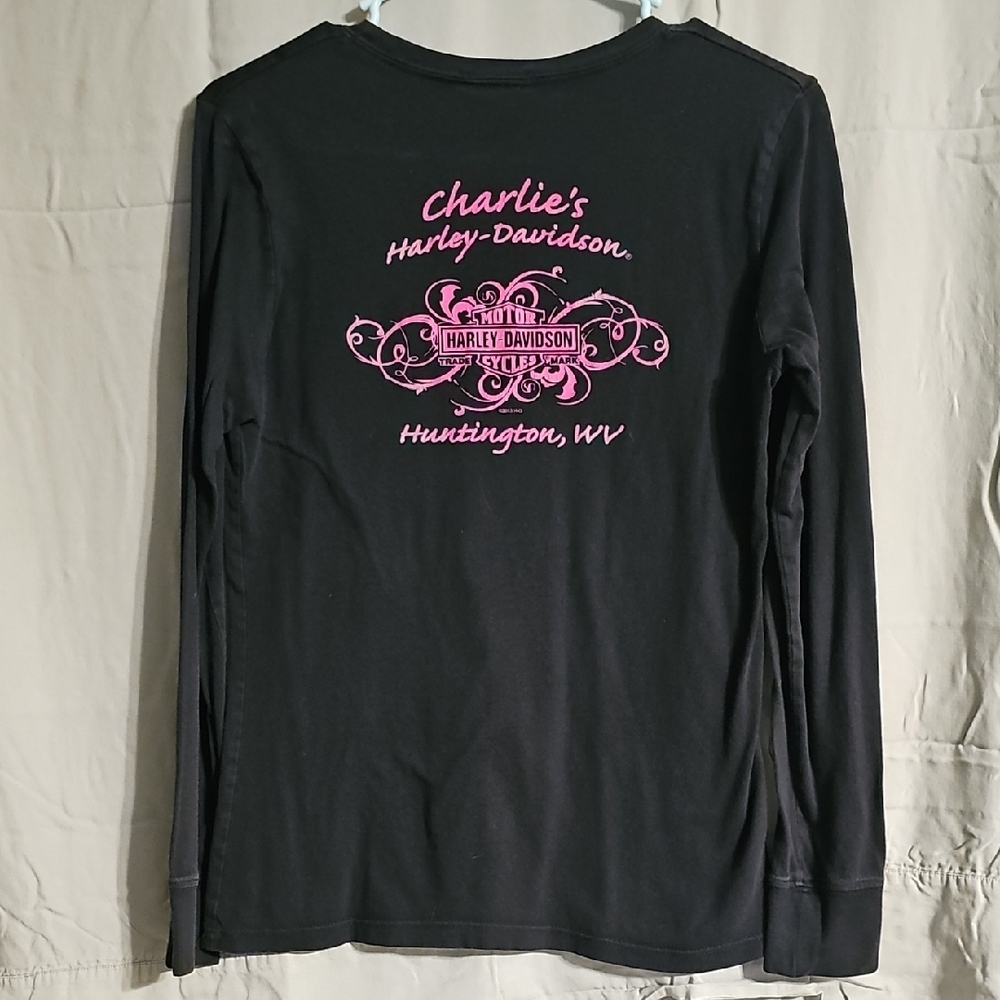 Harley-Davidson Black and Pink Graphic Tee - Picture 4 of 8